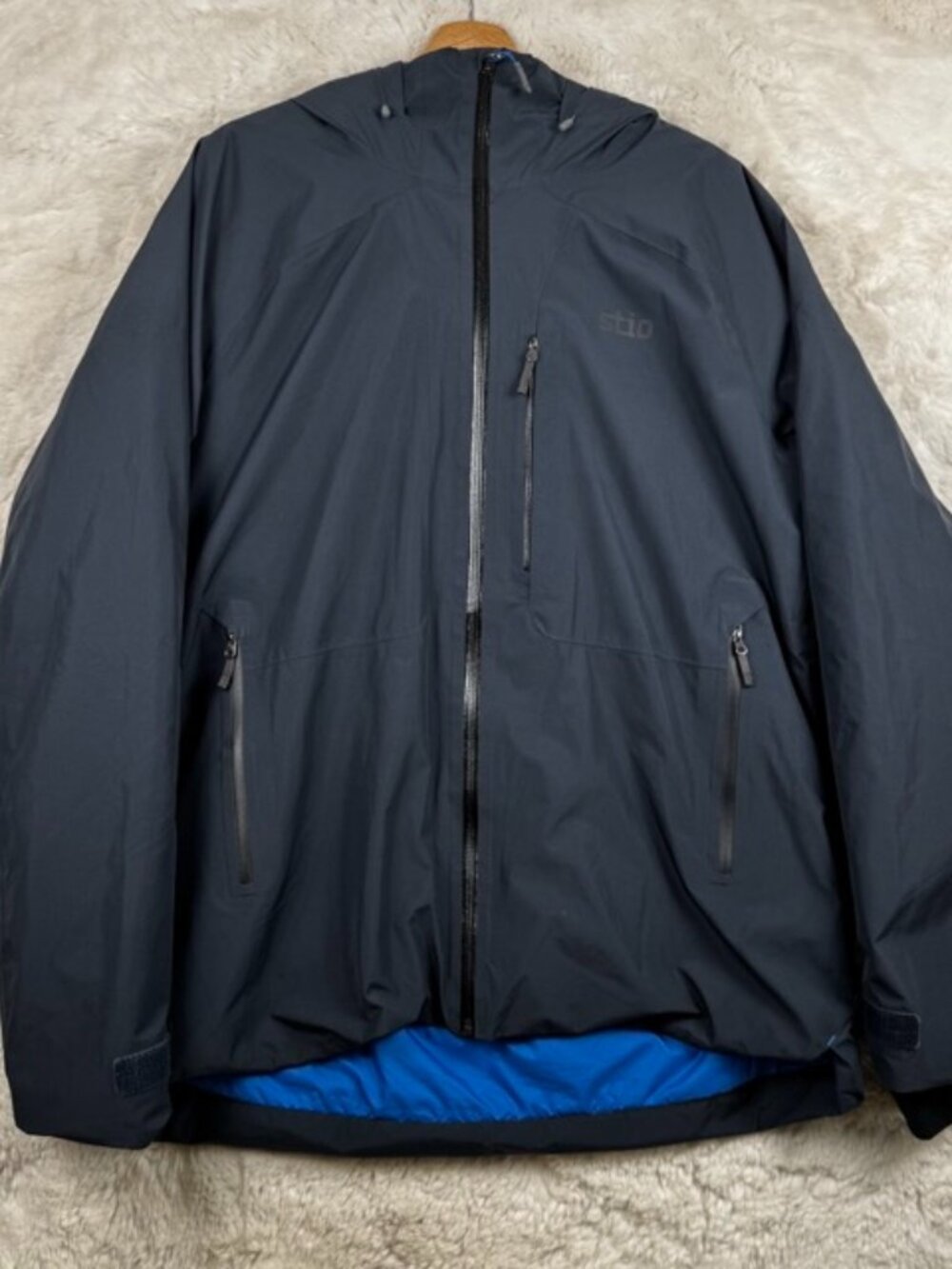 Stio Gore-Tex Doublecharge Insulated Ski Jacket Mens XL Nightfall Blue Primaloft